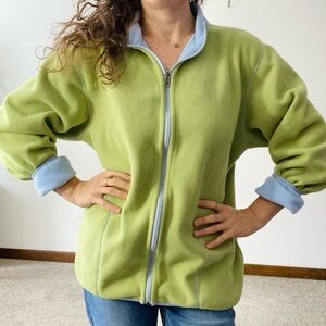 VINTAGE LANDS' END Reversible Fleece Jacket